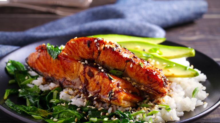 Honey Soy Glazed Salmon Bites