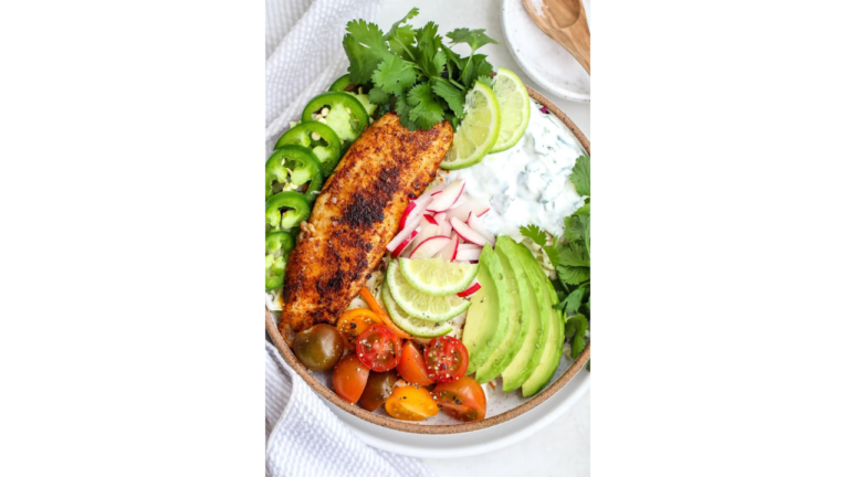 Tilapia Fish Bowl with Cabbage Salad